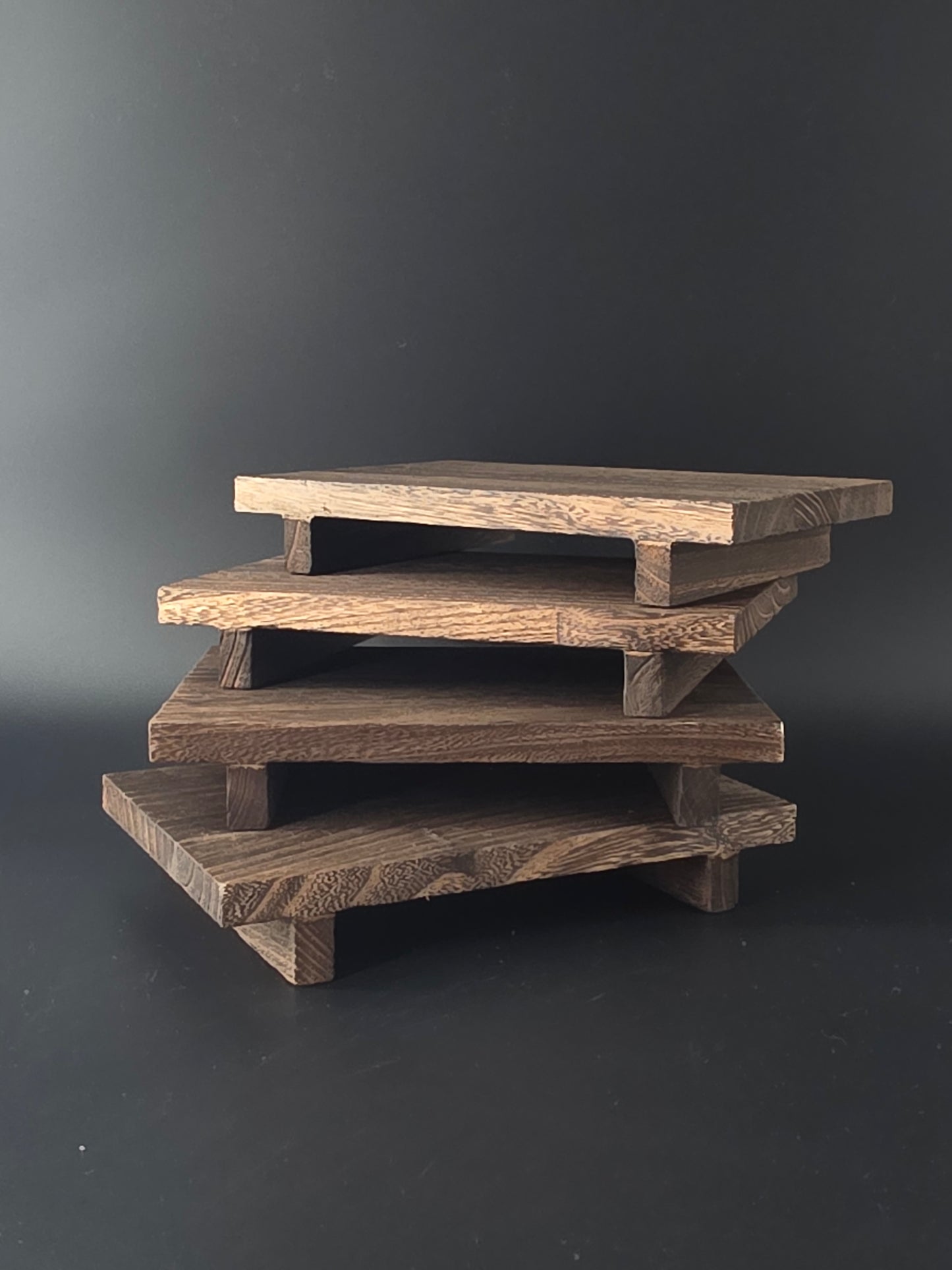 Wooden Bonsai Stool – Elegant Display Stand | 23 × 15 × 3.8 cm