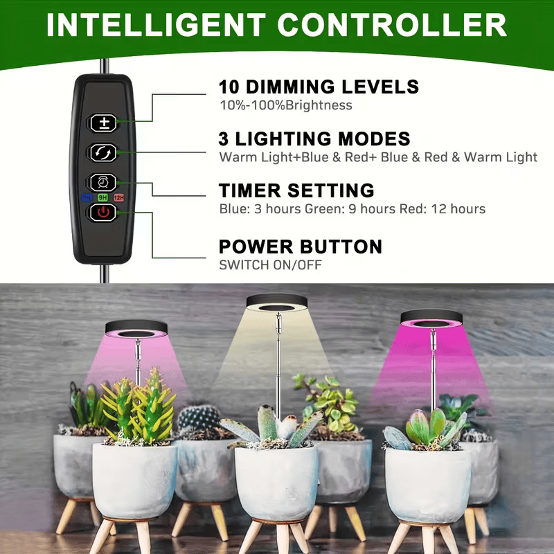 indoor light for bonsai tree LED Grow Lamp for Bonsai – Black & White